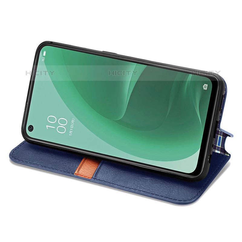 Funda de Cuero Cartera con Soporte Carcasa S01D para Oppo A55S 5G