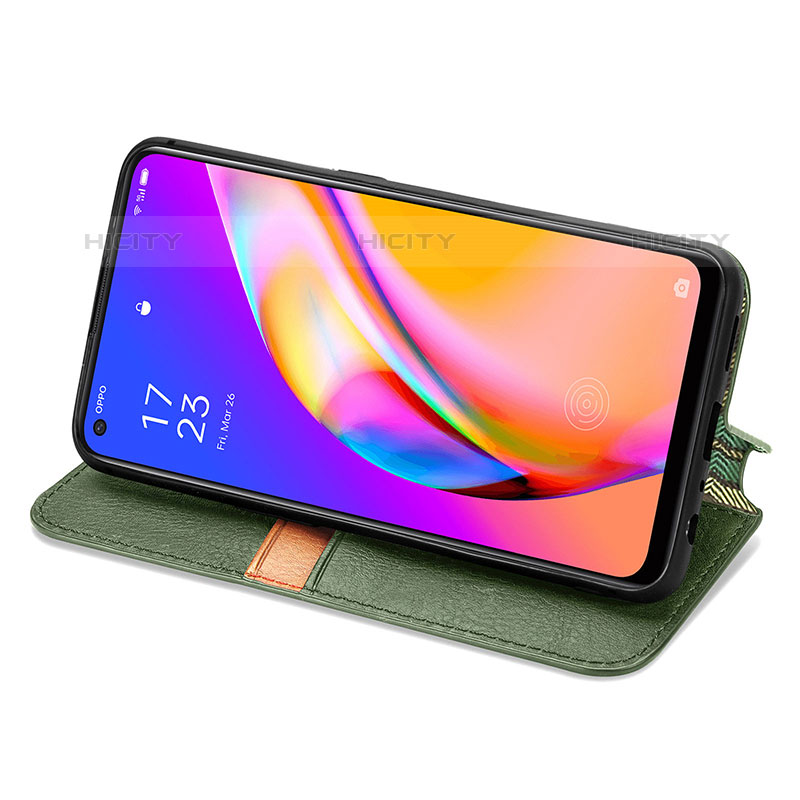 Funda de Cuero Cartera con Soporte Carcasa S01D para Oppo A94 5G