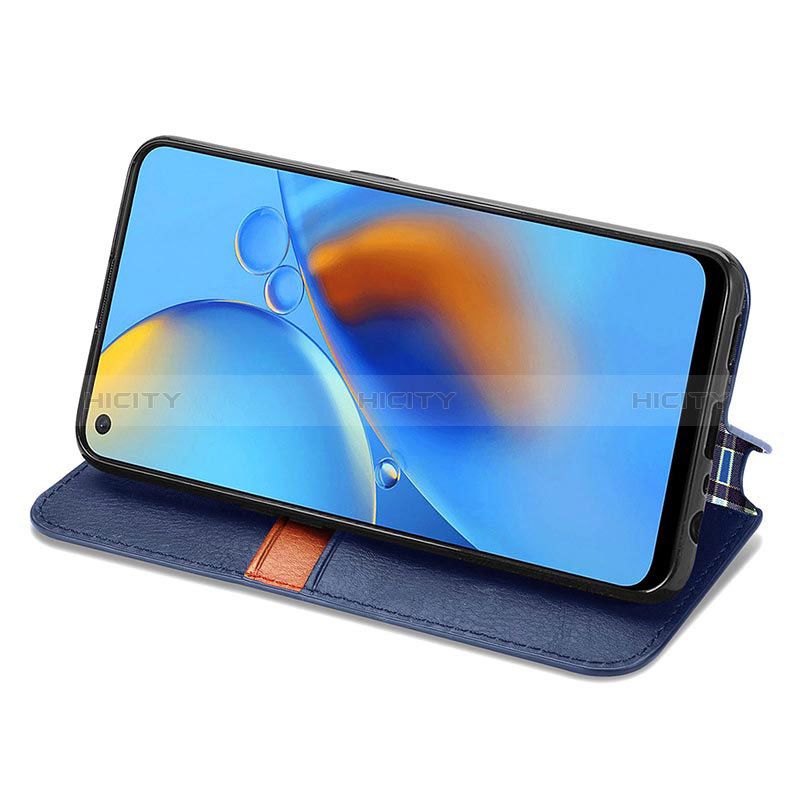 Funda de Cuero Cartera con Soporte Carcasa S01D para Oppo F19