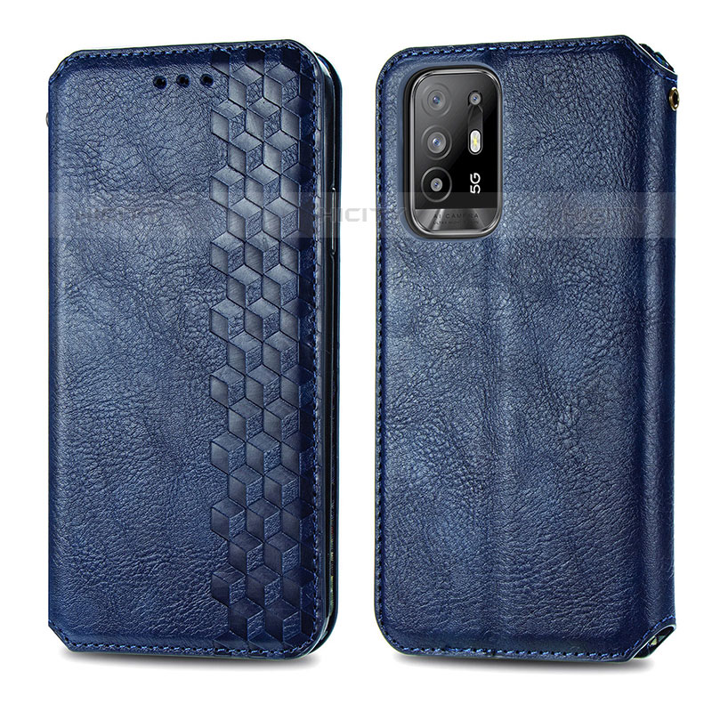 Funda de Cuero Cartera con Soporte Carcasa S01D para Oppo F19 Pro+ Plus 5G