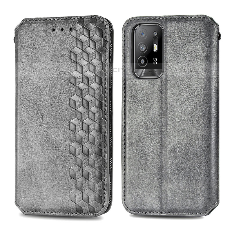 Funda de Cuero Cartera con Soporte Carcasa S01D para Oppo F19 Pro+ Plus 5G