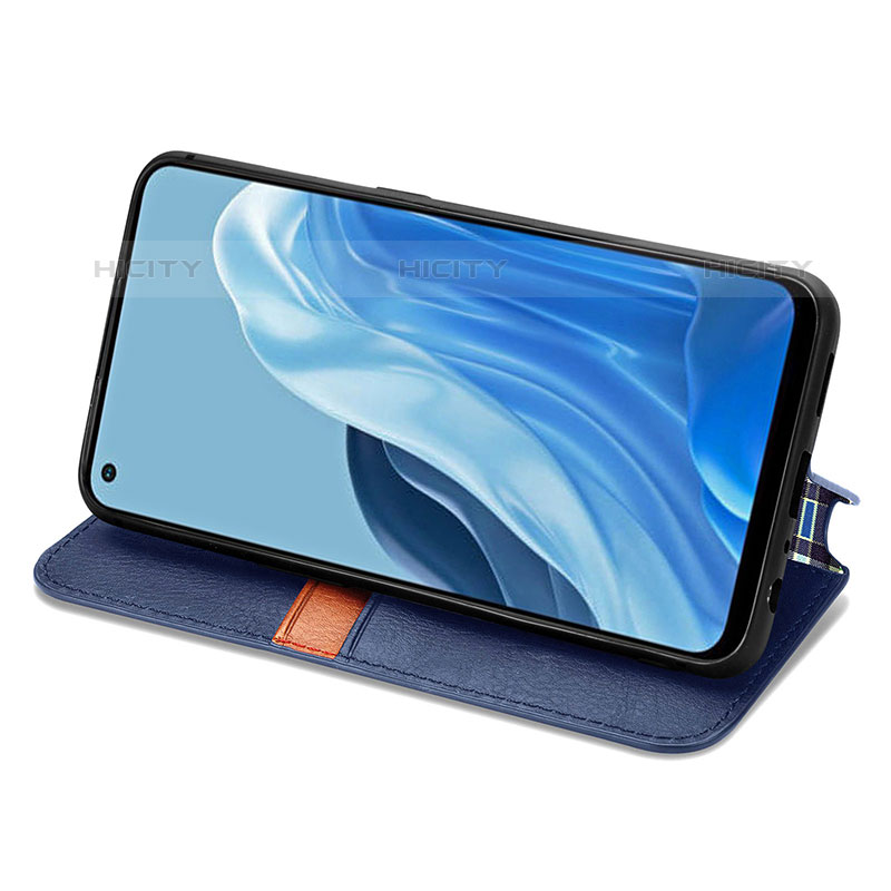 Funda de Cuero Cartera con Soporte Carcasa S01D para Oppo F21 Pro 4G