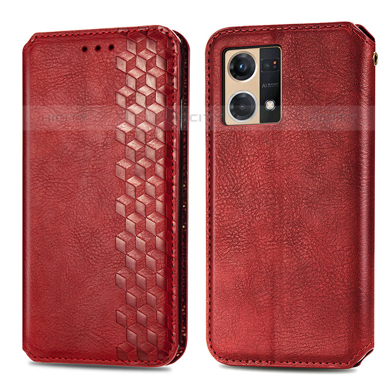 Funda de Cuero Cartera con Soporte Carcasa S01D para Oppo F21s Pro 4G