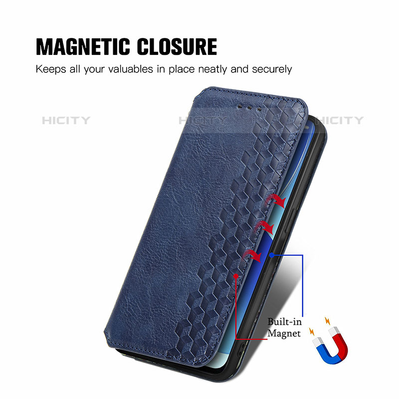 Funda de Cuero Cartera con Soporte Carcasa S01D para Oppo Reno6 5G