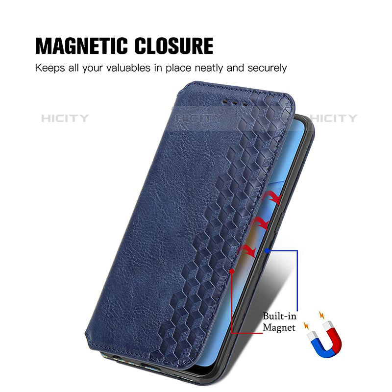 Funda de Cuero Cartera con Soporte Carcasa S01D para Oppo Reno6 Lite