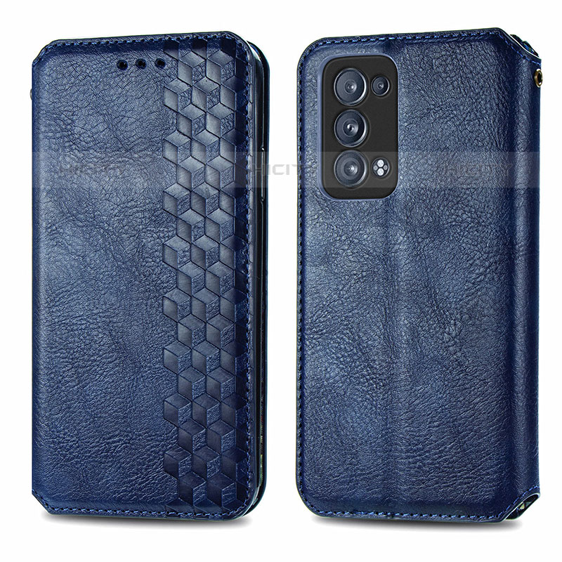 Funda de Cuero Cartera con Soporte Carcasa S01D para Oppo Reno6 Pro+ Plus 5G