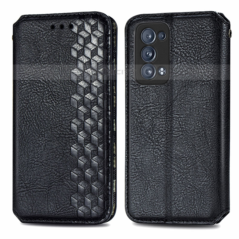 Funda de Cuero Cartera con Soporte Carcasa S01D para Oppo Reno6 Pro+ Plus 5G