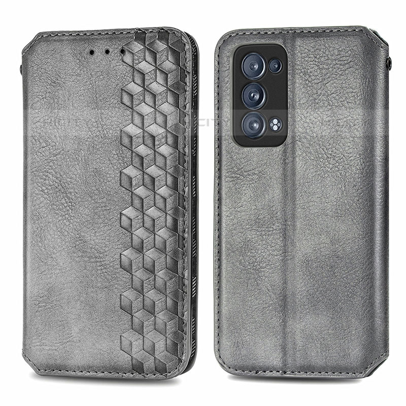 Funda de Cuero Cartera con Soporte Carcasa S01D para Oppo Reno6 Pro+ Plus 5G