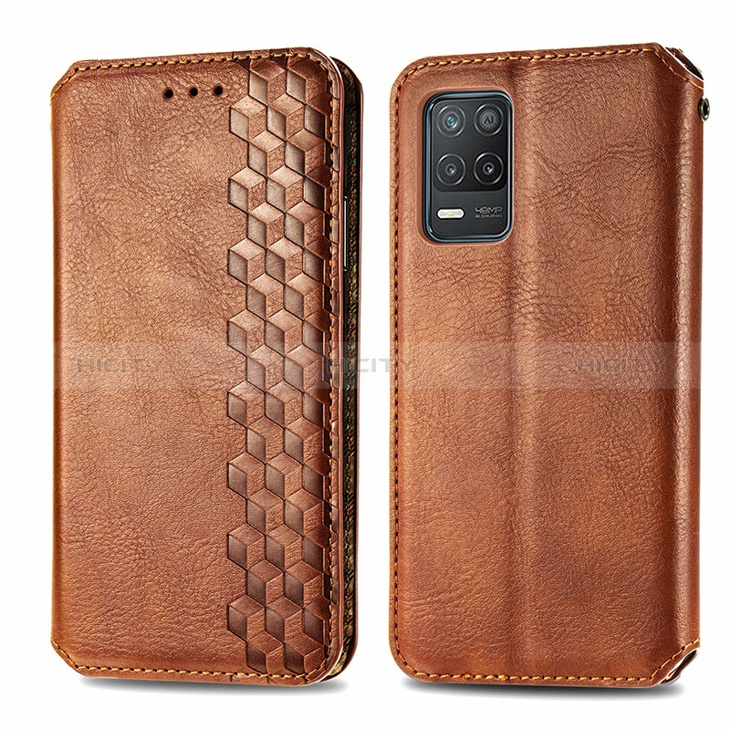 Funda de Cuero Cartera con Soporte Carcasa S01D para Realme 8 5G