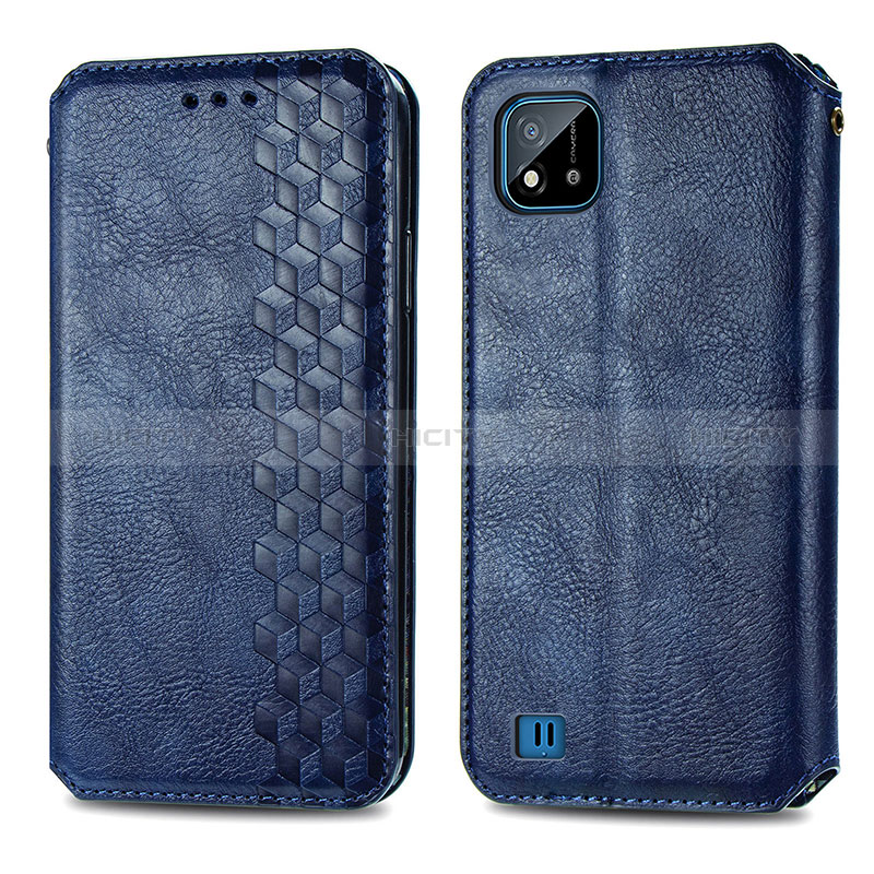 Funda de Cuero Cartera con Soporte Carcasa S01D para Realme C11 (2021)