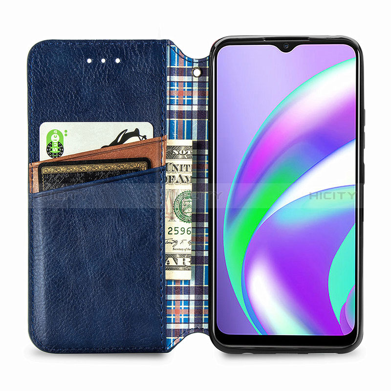 Funda de Cuero Cartera con Soporte Carcasa S01D para Realme C12