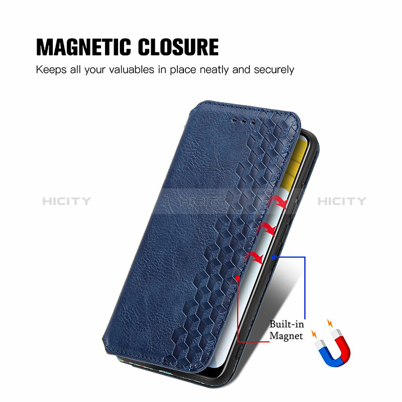 Funda de Cuero Cartera con Soporte Carcasa S01D para Realme C21Y