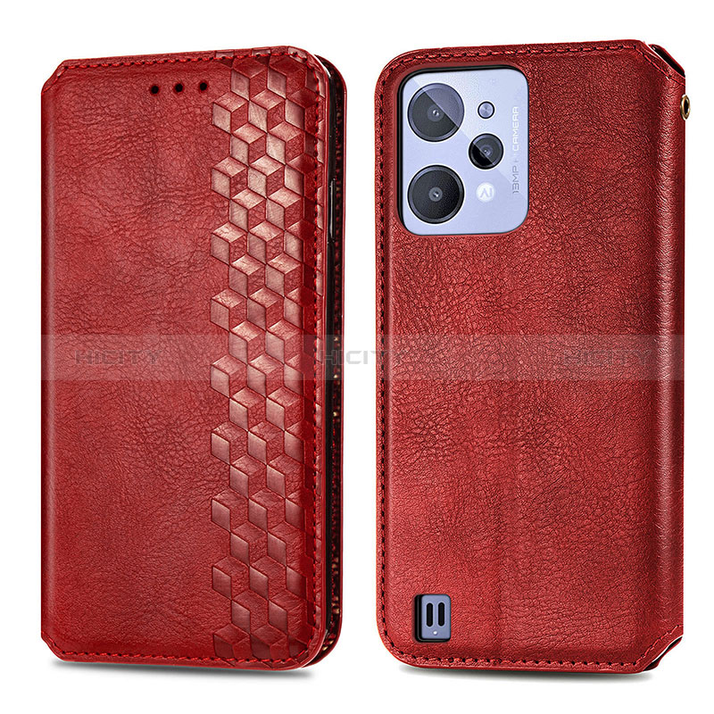 Funda de Cuero Cartera con Soporte Carcasa S01D para Realme C31