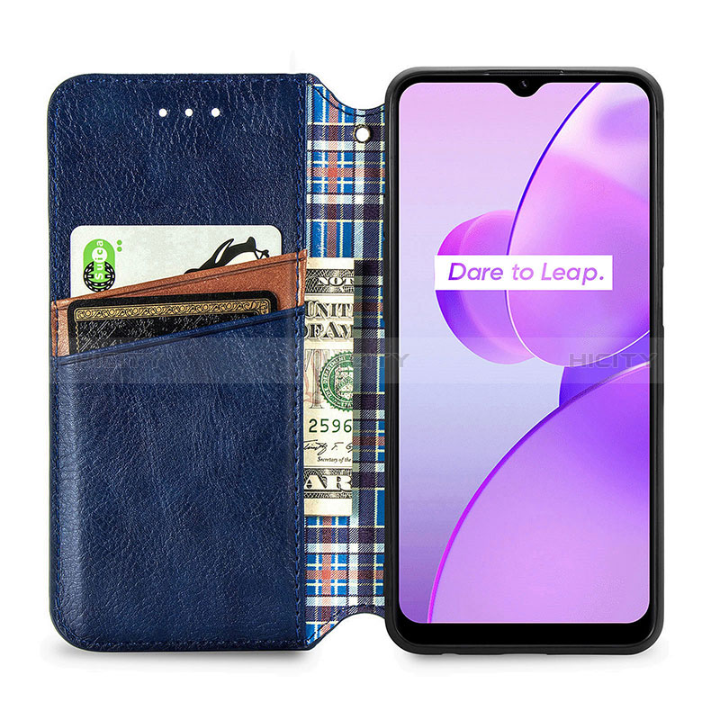 Funda de Cuero Cartera con Soporte Carcasa S01D para Realme C31