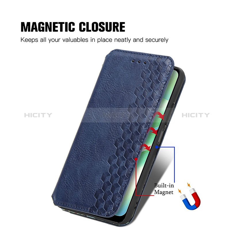 Funda de Cuero Cartera con Soporte Carcasa S01D para Realme C33 (2023)