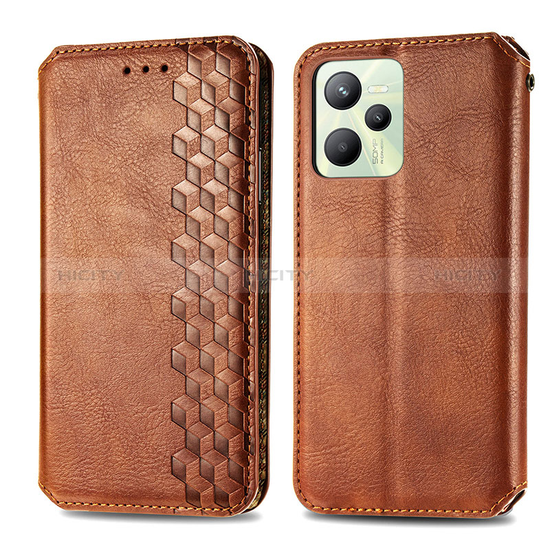 Funda de Cuero Cartera con Soporte Carcasa S01D para Realme Narzo 50A Prime