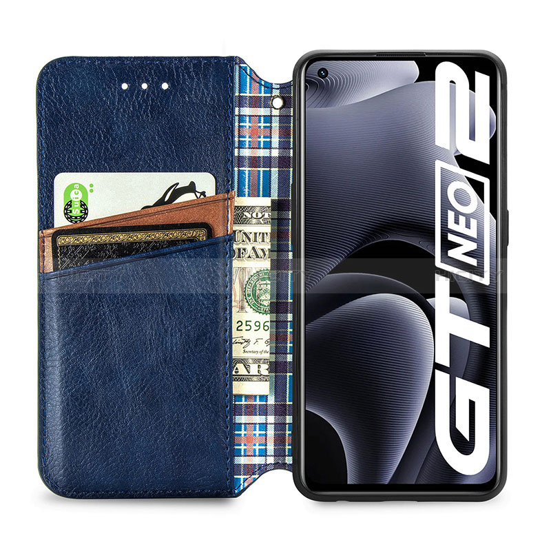 Funda de Cuero Cartera con Soporte Carcasa S01D para Realme Q5 Pro 5G