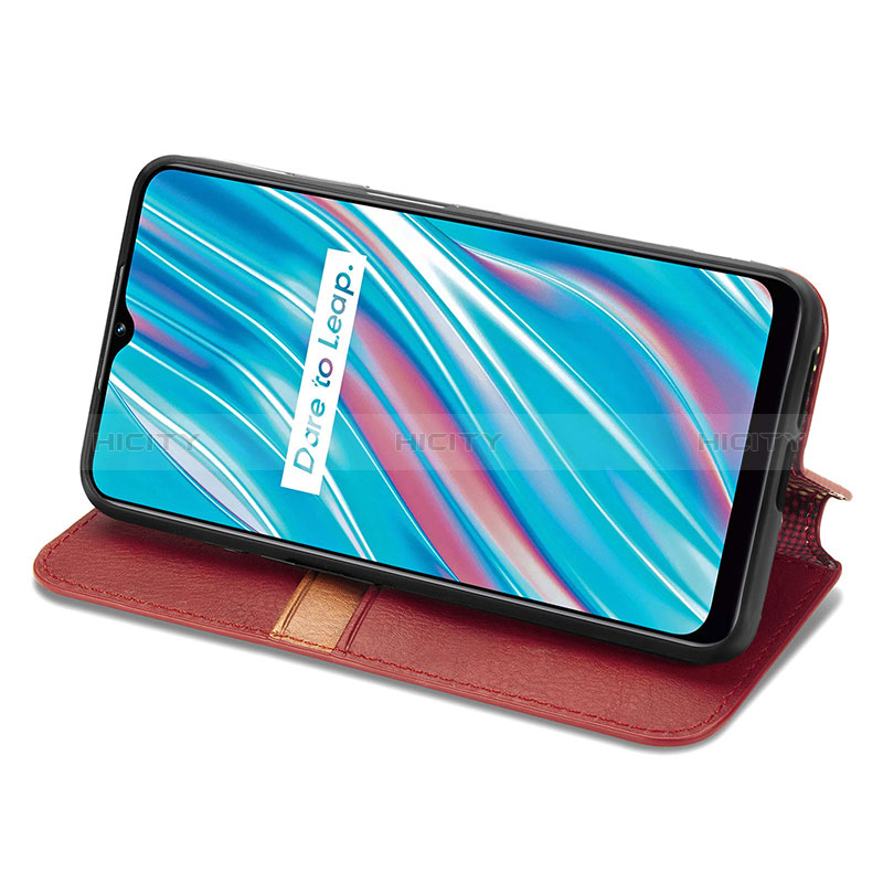 Funda de Cuero Cartera con Soporte Carcasa S01D para Realme V11s 5G