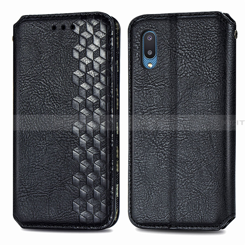 Funda de Cuero Cartera con Soporte Carcasa S01D para Samsung Galaxy A02