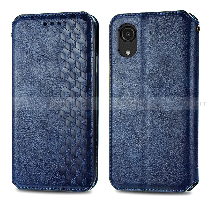 Funda de Cuero Cartera con Soporte Carcasa S01D para Samsung Galaxy A03 Core