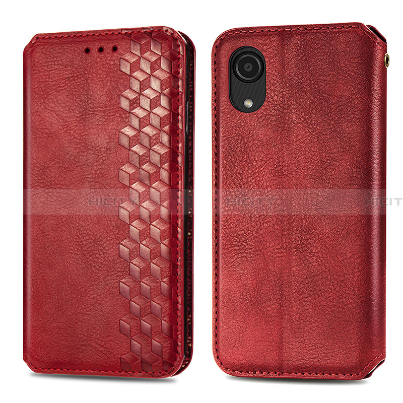 Funda de Cuero Cartera con Soporte Carcasa S01D para Samsung Galaxy A03 Core