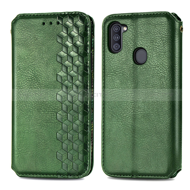 Funda de Cuero Cartera con Soporte Carcasa S01D para Samsung Galaxy A11