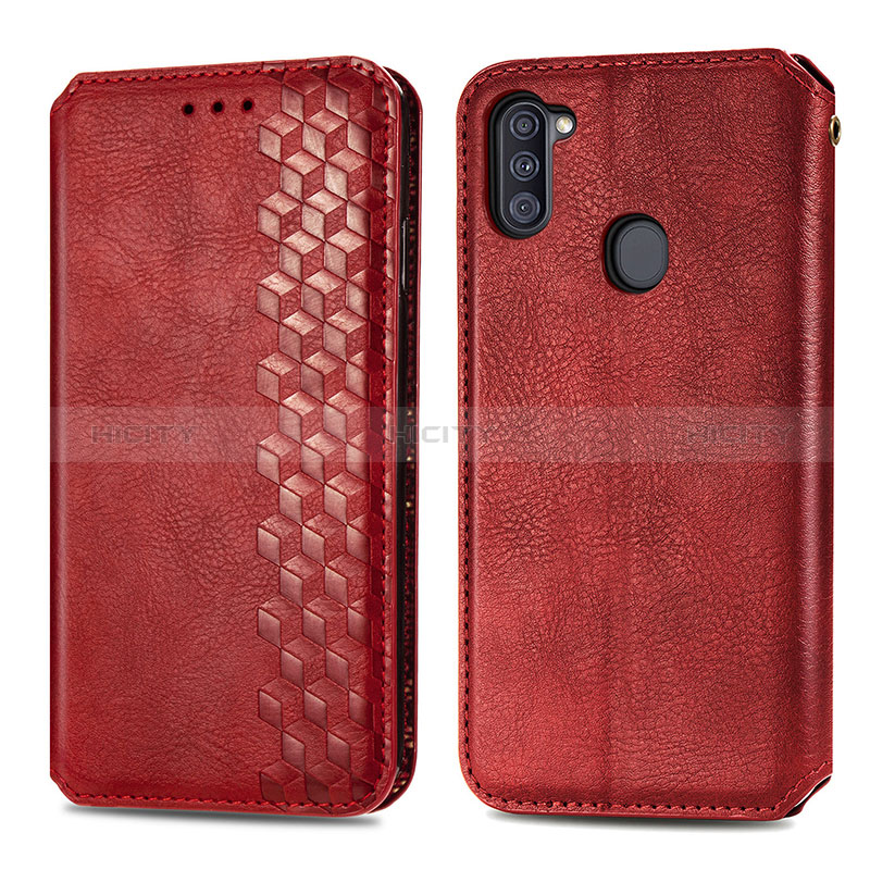 Funda de Cuero Cartera con Soporte Carcasa S01D para Samsung Galaxy A11