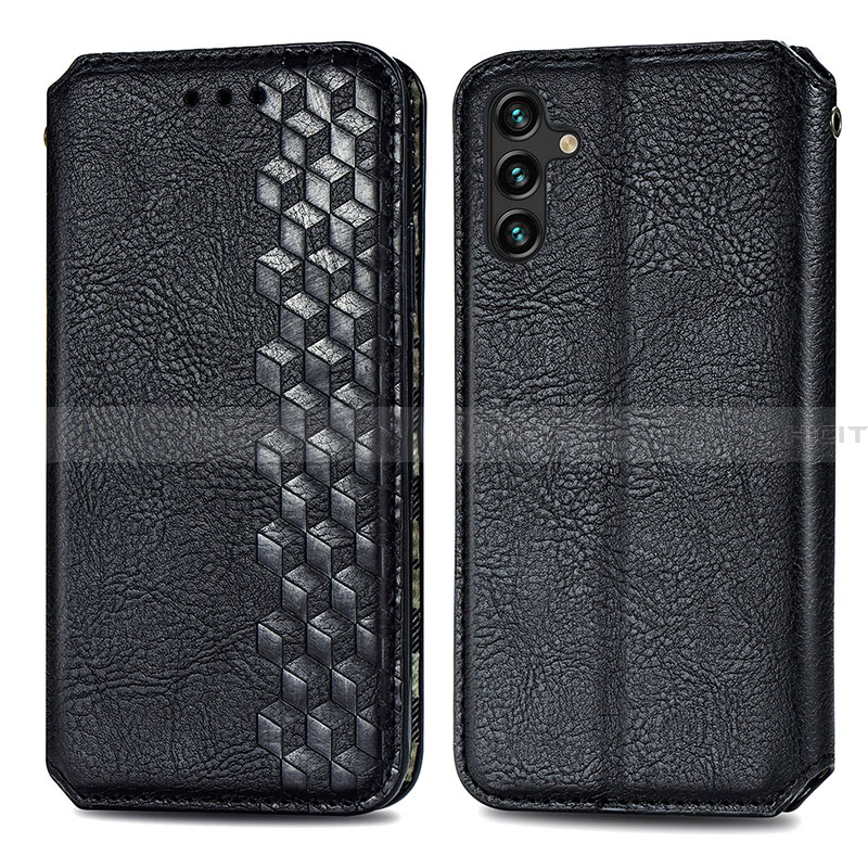 Funda de Cuero Cartera con Soporte Carcasa S01D para Samsung Galaxy A13 5G Negro