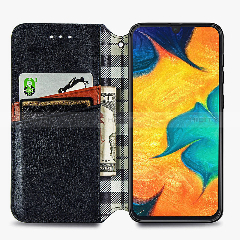 Funda de Cuero Cartera con Soporte Carcasa S01D para Samsung Galaxy A20