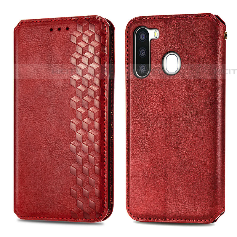 Funda de Cuero Cartera con Soporte Carcasa S01D para Samsung Galaxy A21 European