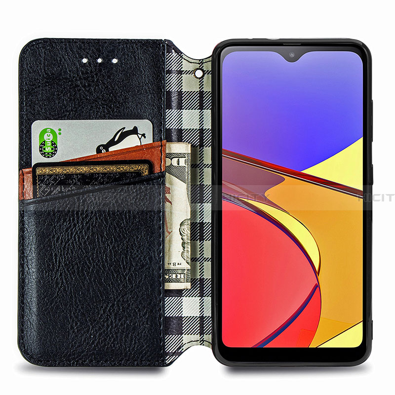 Funda de Cuero Cartera con Soporte Carcasa S01D para Samsung Galaxy A21 SC-42A