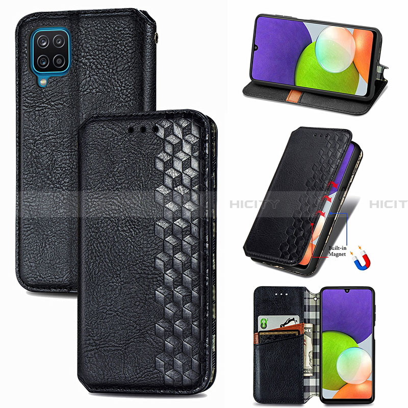 Funda de Cuero Cartera con Soporte Carcasa S01D para Samsung Galaxy A22 4G