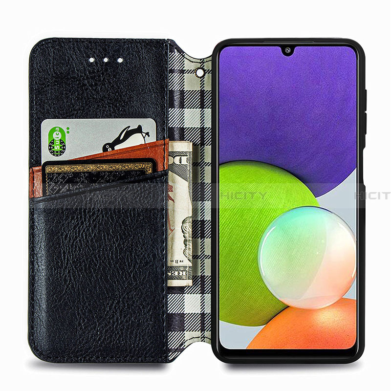 Funda de Cuero Cartera con Soporte Carcasa S01D para Samsung Galaxy A22 4G