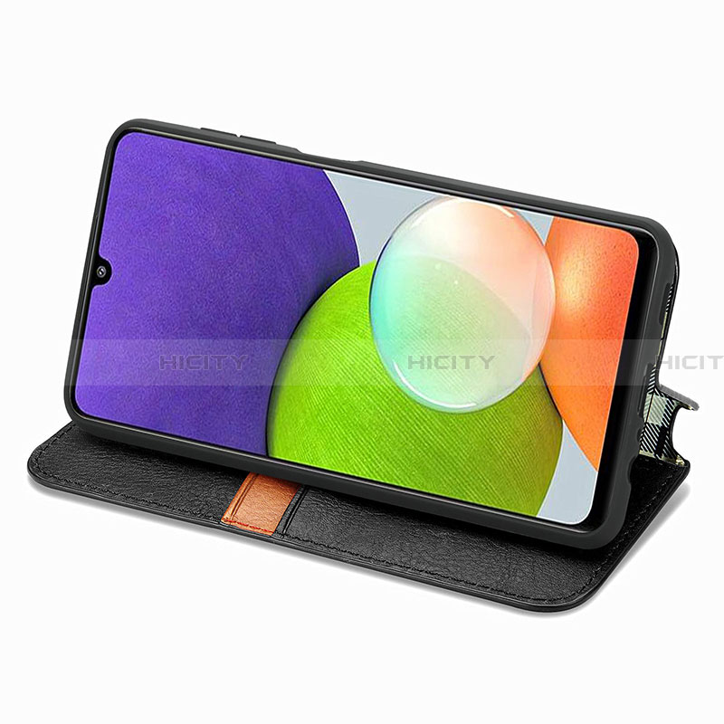 Funda de Cuero Cartera con Soporte Carcasa S01D para Samsung Galaxy A22 4G