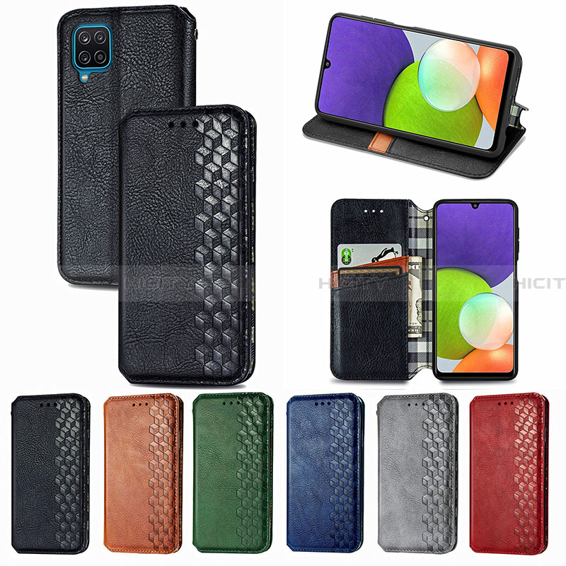 Funda de Cuero Cartera con Soporte Carcasa S01D para Samsung Galaxy A22 4G