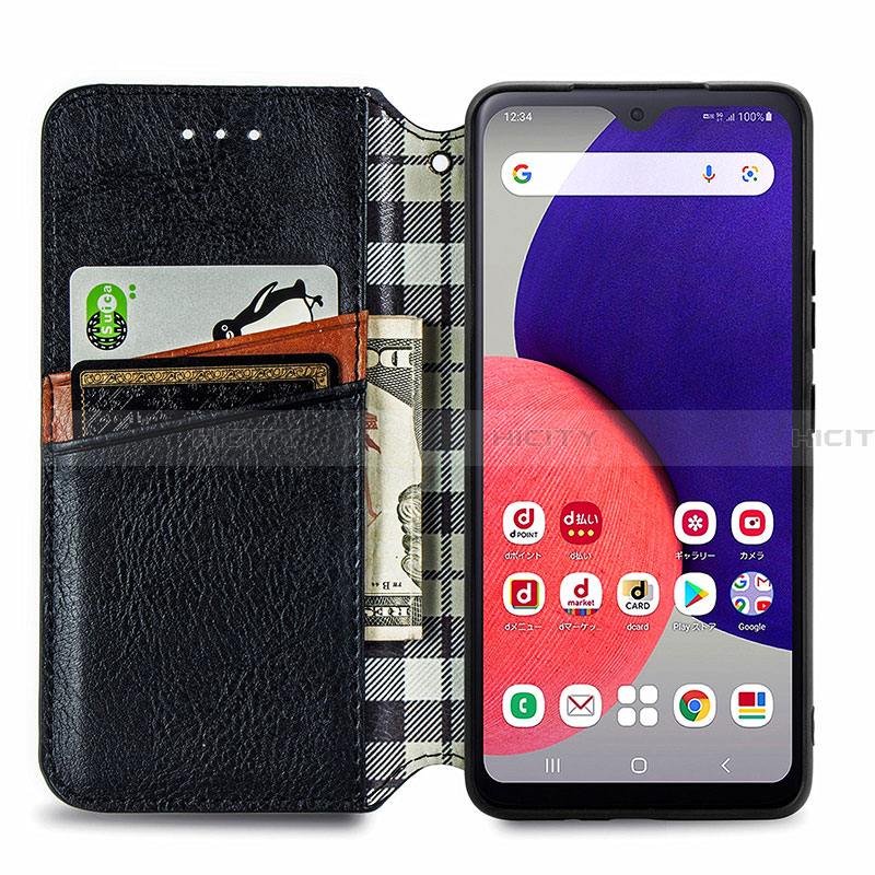 Funda de Cuero Cartera con Soporte Carcasa S01D para Samsung Galaxy A22 5G SC-56B