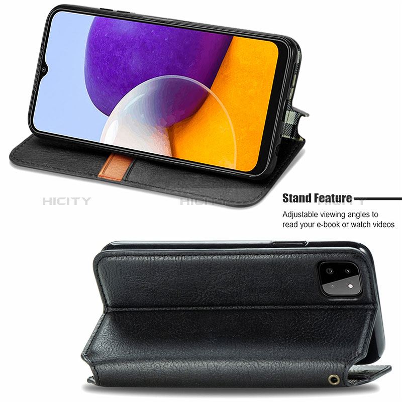 Funda de Cuero Cartera con Soporte Carcasa S01D para Samsung Galaxy A22s 5G