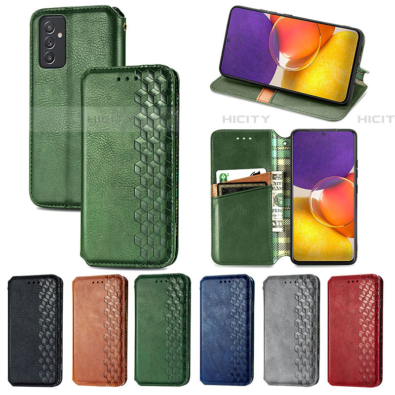 Funda de Cuero Cartera con Soporte Carcasa S01D para Samsung Galaxy A24 4G