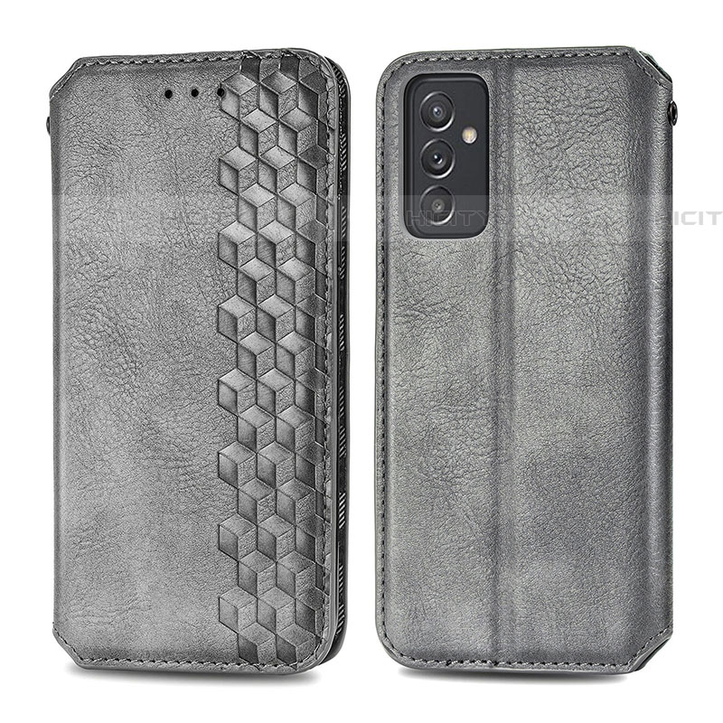 Funda de Cuero Cartera con Soporte Carcasa S01D para Samsung Galaxy A24 4G Gris