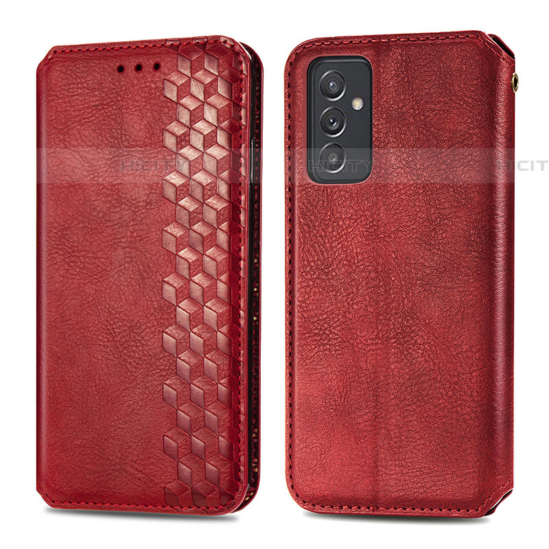 Funda de Cuero Cartera con Soporte Carcasa S01D para Samsung Galaxy A24 4G Rojo