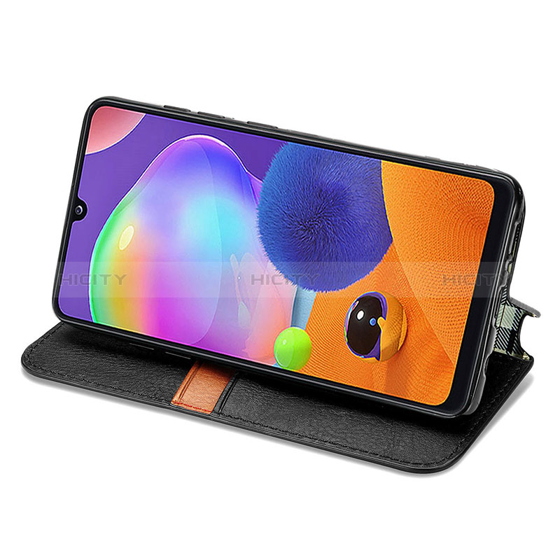 Funda de Cuero Cartera con Soporte Carcasa S01D para Samsung Galaxy A31