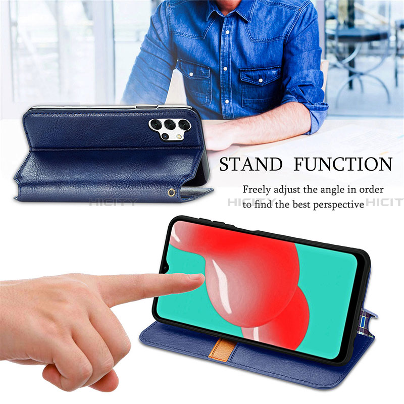 Funda de Cuero Cartera con Soporte Carcasa S01D para Samsung Galaxy A32 4G