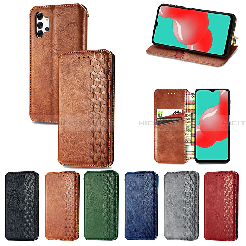 Funda de Cuero Cartera con Soporte Carcasa S01D para Samsung Galaxy A32 4G