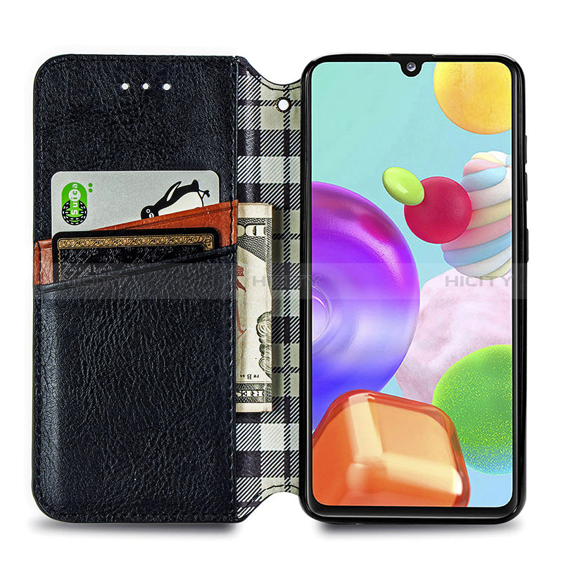 Funda de Cuero Cartera con Soporte Carcasa S01D para Samsung Galaxy A41