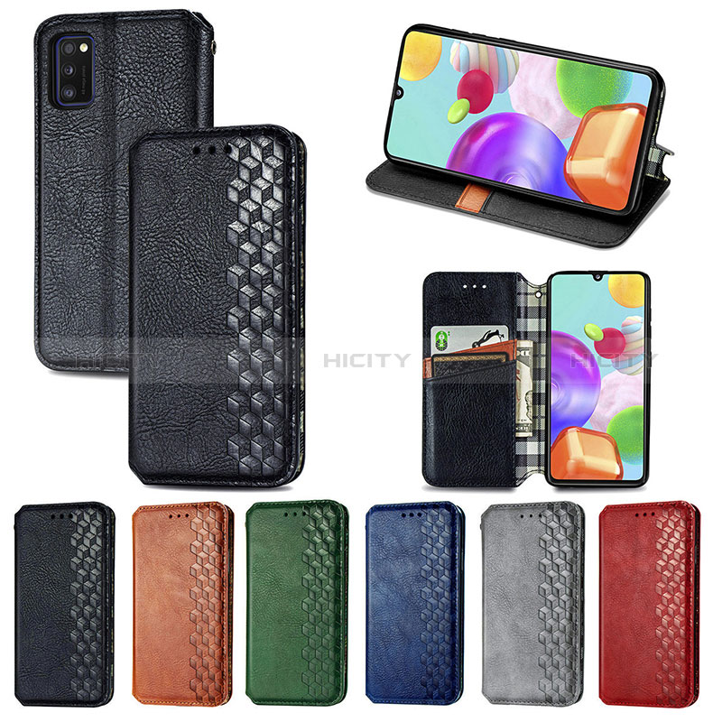 Funda de Cuero Cartera con Soporte Carcasa S01D para Samsung Galaxy A41