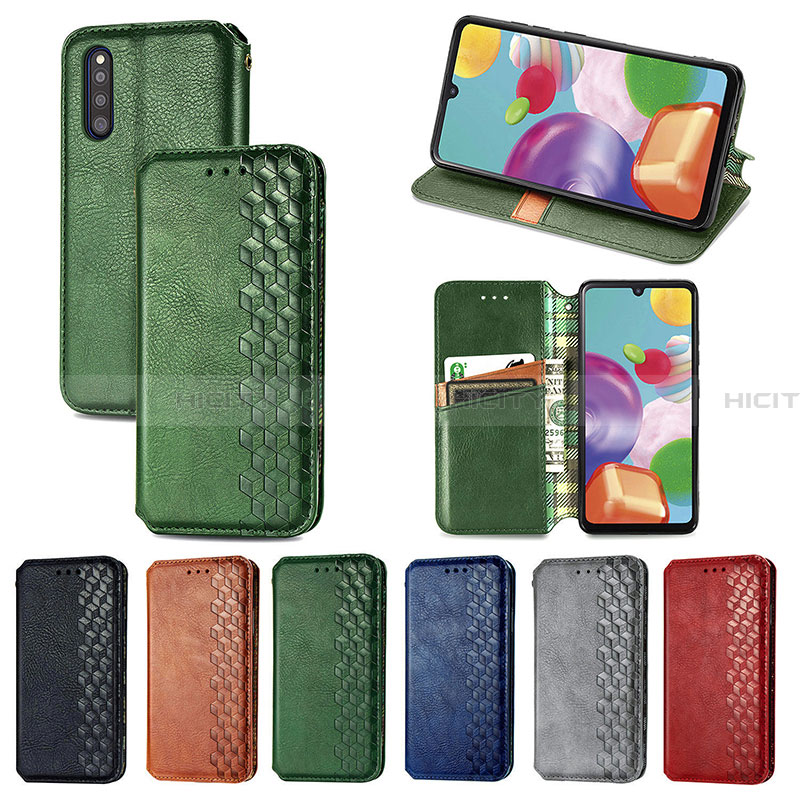 Funda de Cuero Cartera con Soporte Carcasa S01D para Samsung Galaxy A41 SC-41A