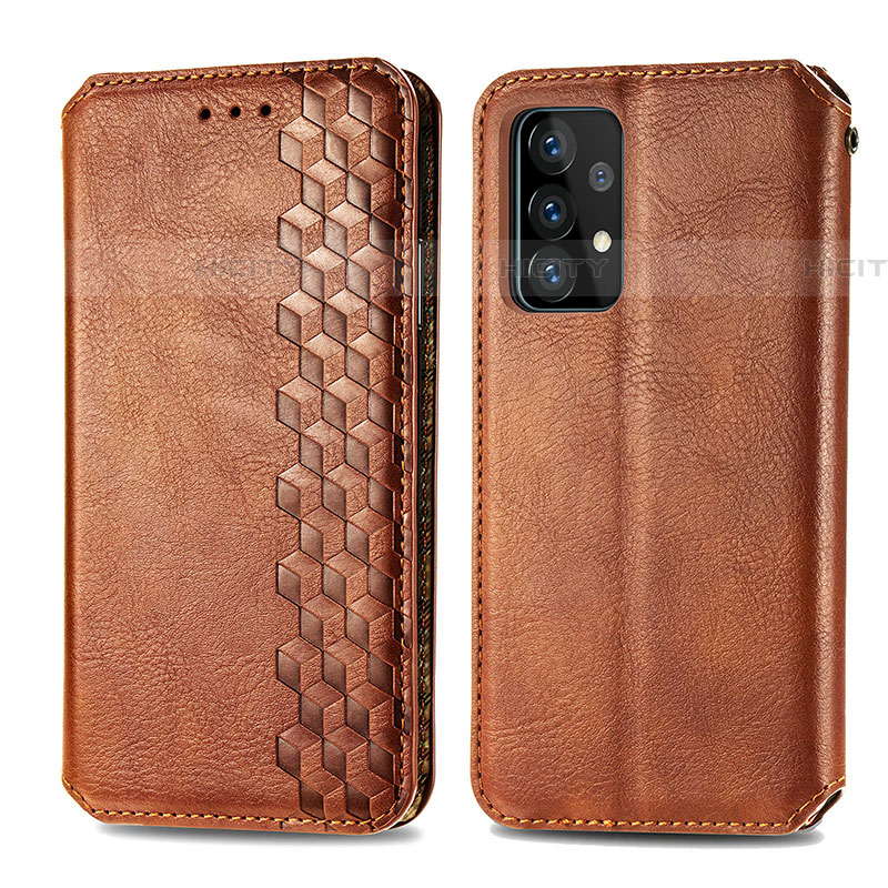 Funda de Cuero Cartera con Soporte Carcasa S01D para Samsung Galaxy A52 4G