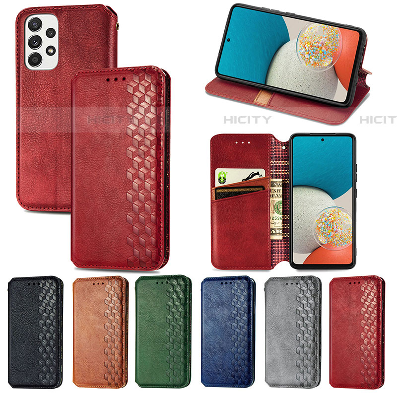 Funda de Cuero Cartera con Soporte Carcasa S01D para Samsung Galaxy A53 5G