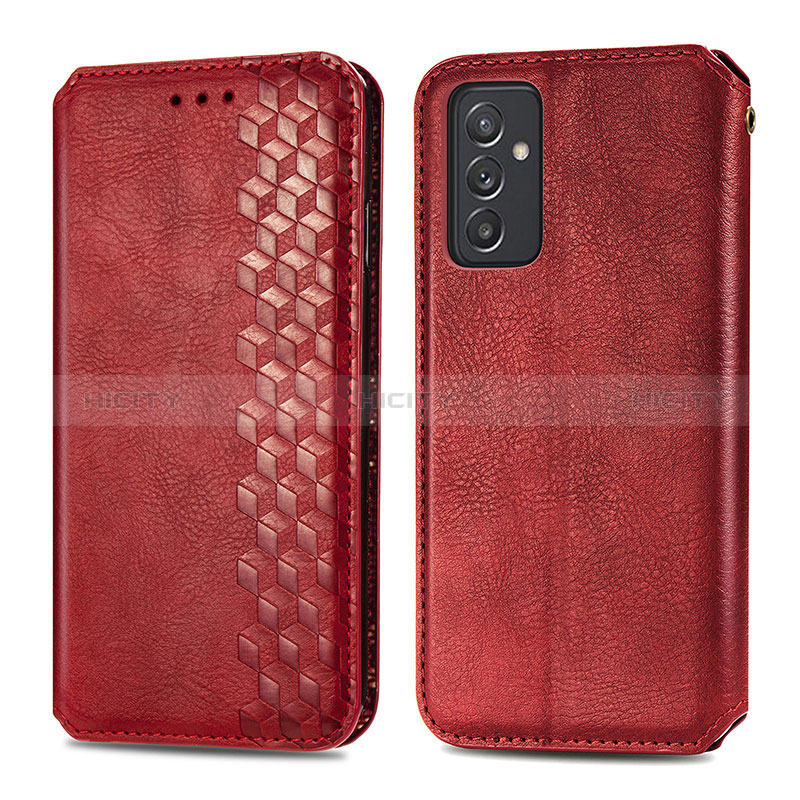 Funda de Cuero Cartera con Soporte Carcasa S01D para Samsung Galaxy A55 5G Rojo