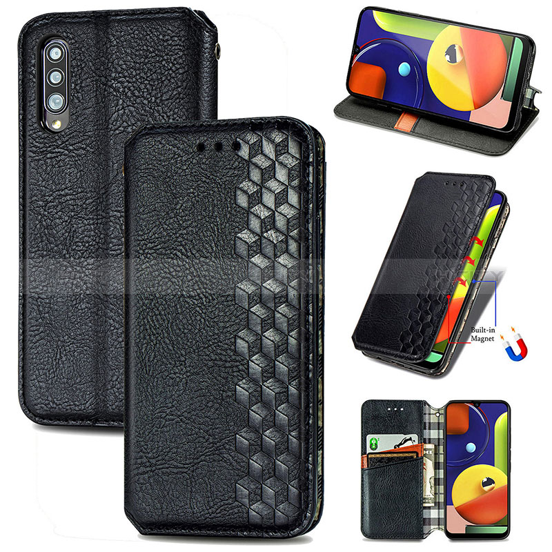 Funda de Cuero Cartera con Soporte Carcasa S01D para Samsung Galaxy A70S